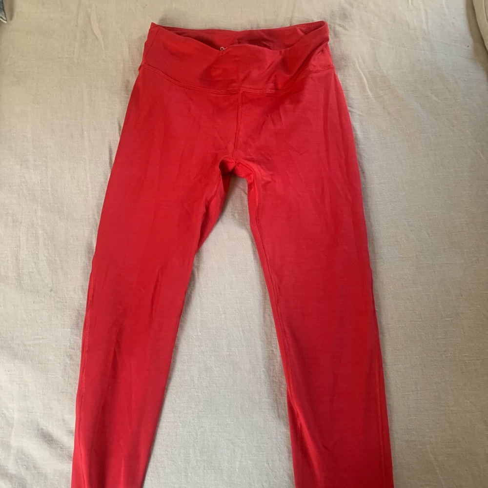 Red outdoor voices full length leggings